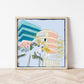 20x20 cm 'Ocean Place' Art Deco Miami inspired Giclee Art Print