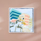 20x20 cm 'Ocean Place' Art Deco Miami inspired Giclee Art Print