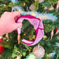 Double pink glitter headband