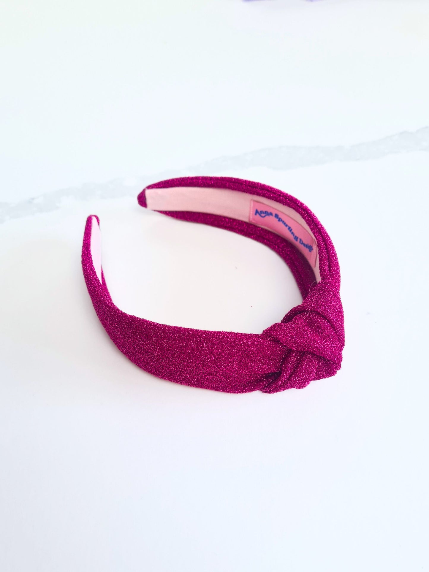 Magenta pink glitter headband