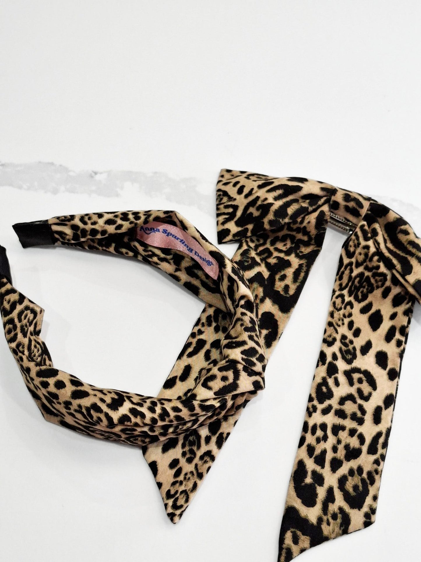 Leopard print knot headband