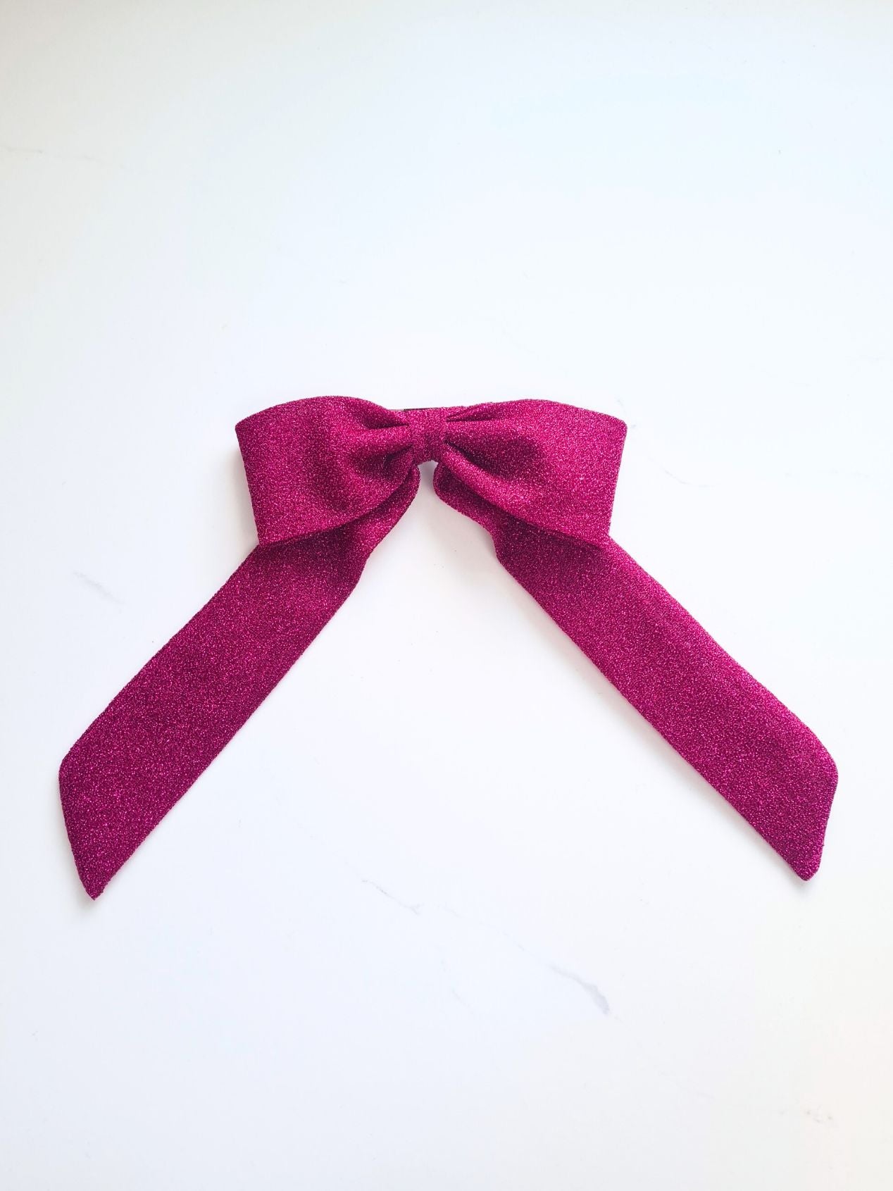 Glitter Hair Bow with barrette clip