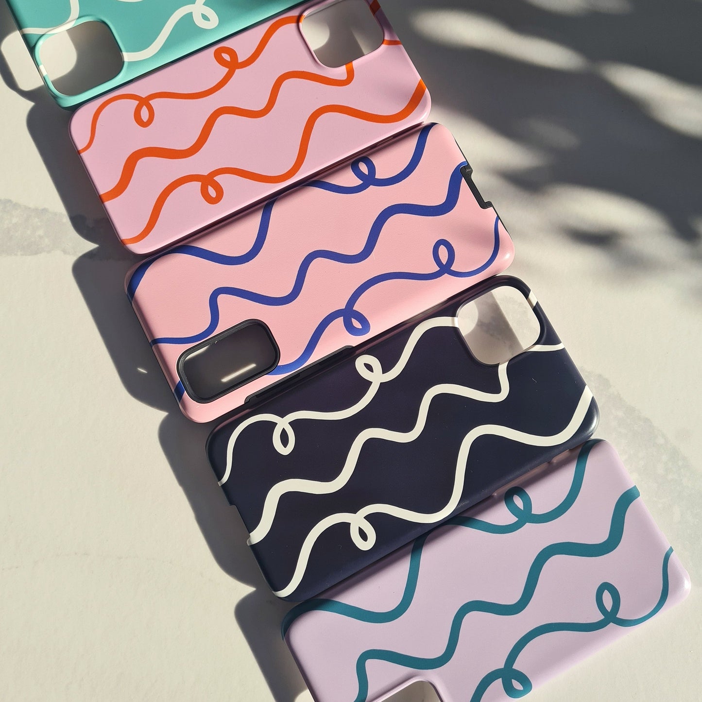 Pink Squiggle Pattern Phone Case | iPhone Case | Samsung Case | Google Pixel Case