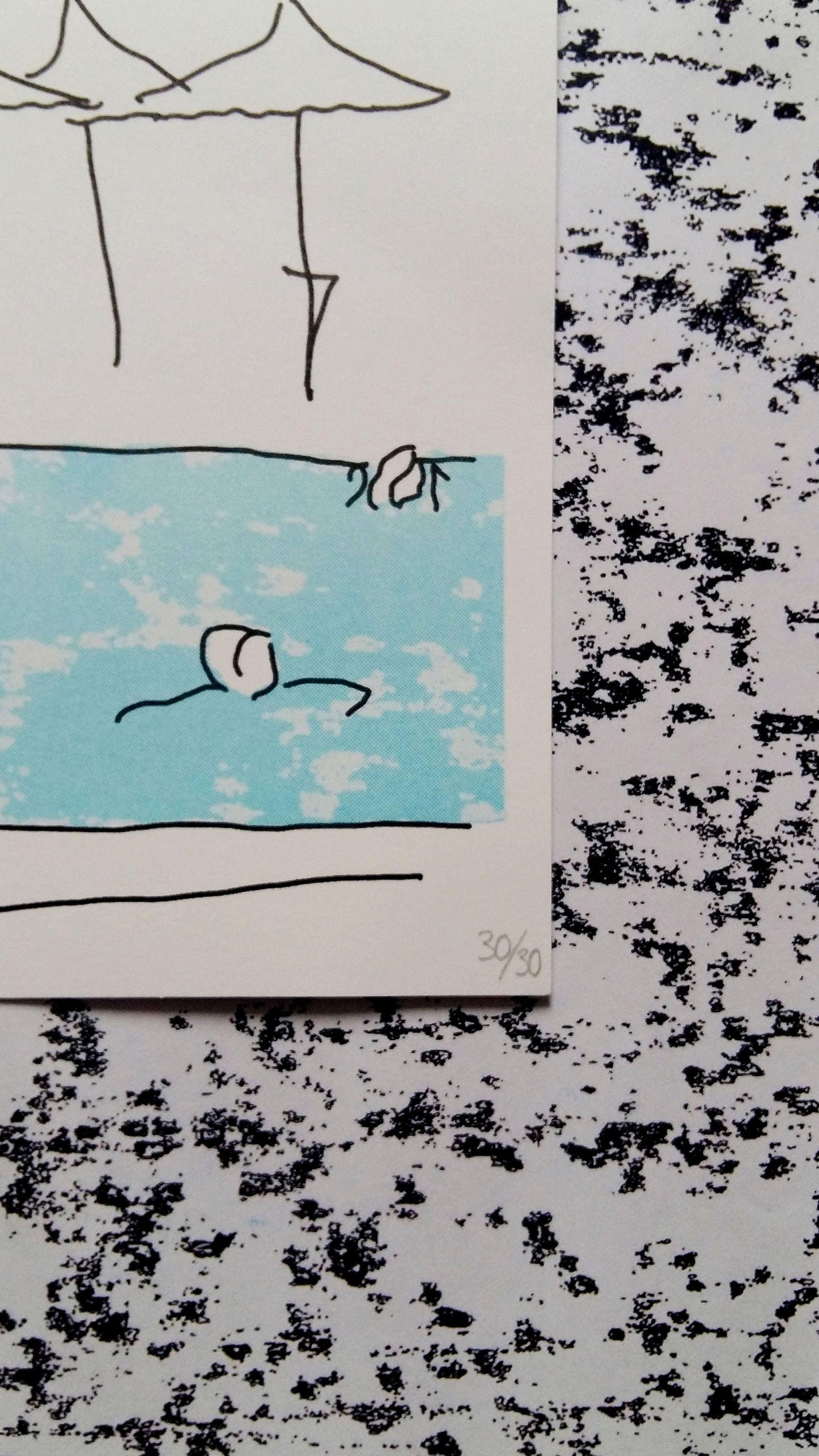 A3 'Sunny & Bright' Risograph Art print / Wall Art