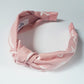 Pink and White Squiggle Knot Headband