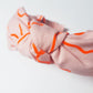 Pink and Neon Orange Squiggle Knot Headband