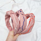 Pink and Neon Orange Squiggle Knot Headband