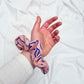 Pink and Blue Squiggle Knot Headband