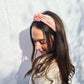 Pink and Neon Orange Squiggle Knot Headband