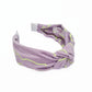 Lilac Corduroy Knot Headband Squiggle Pattern