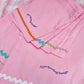 Pink and White Squiggle Knot Headband