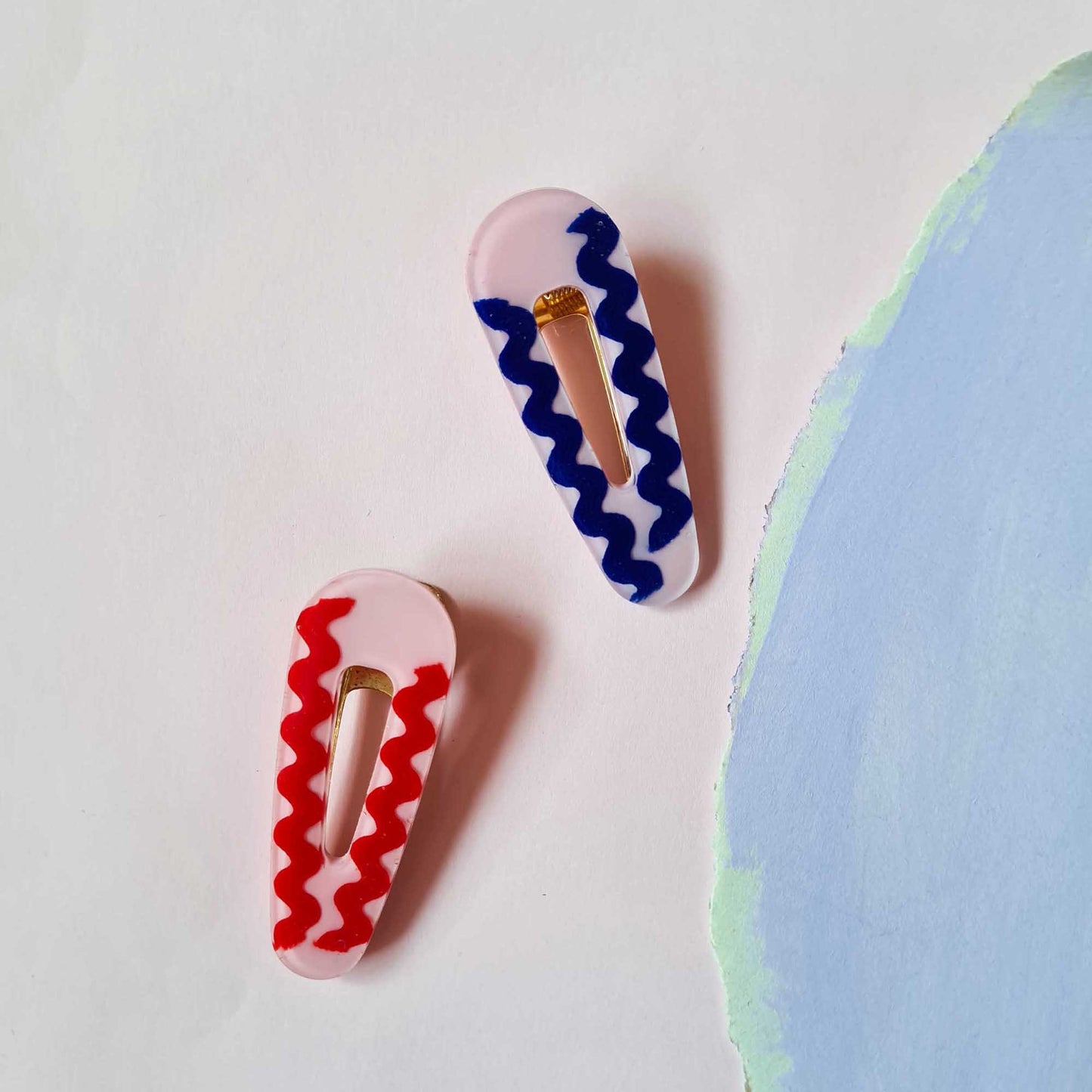 Ric Rac Pattern Resin Hair Clip