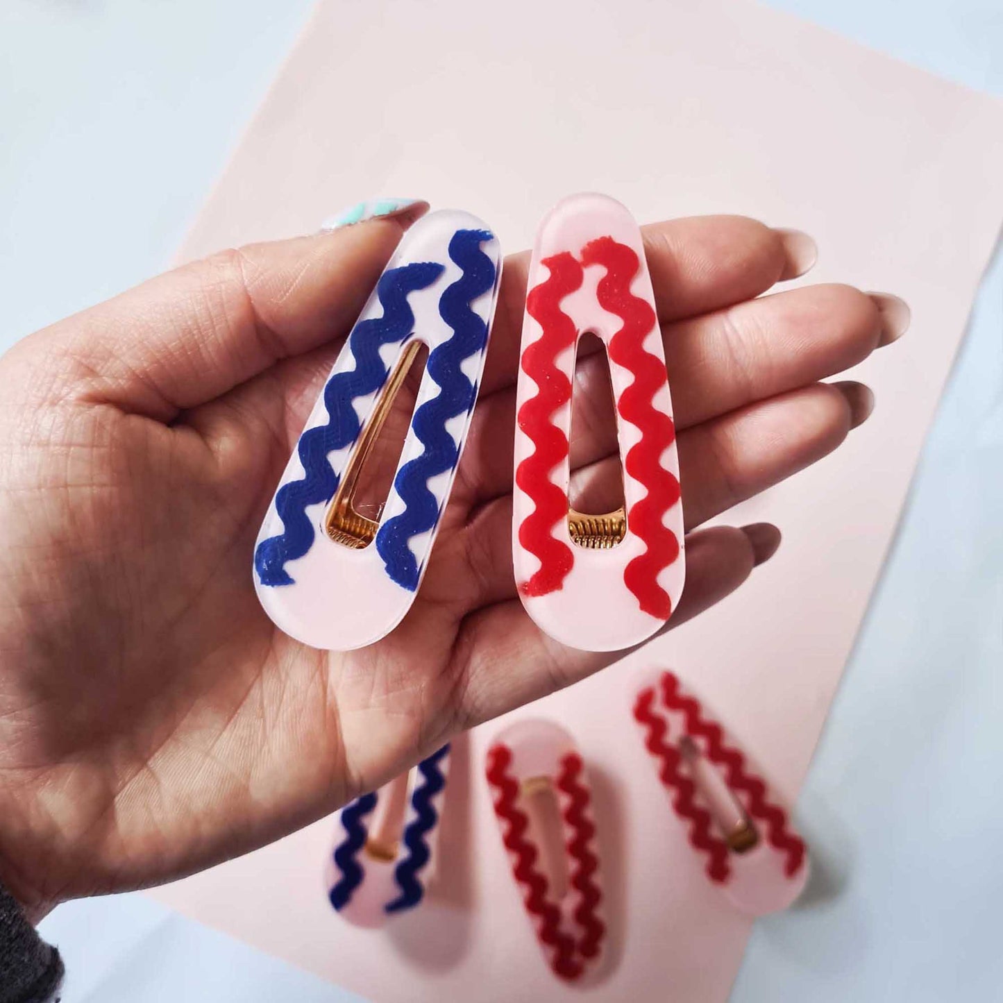 Ric Rac Pattern Resin Hair Clip