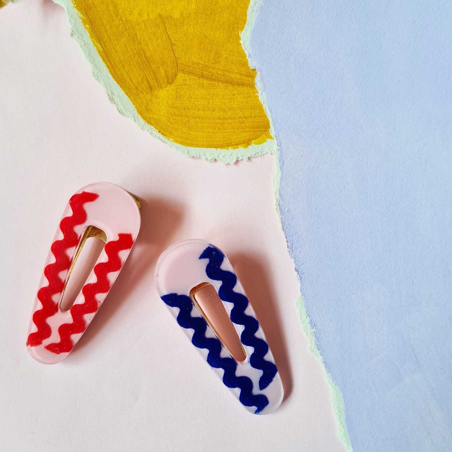 Ric Rac Pattern Resin Hair Clip